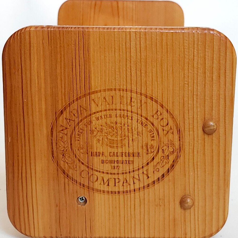 Napa Valley Box Co CD Rack Holder WOOD CD DVD VHS Book Cassette Shelf MEDIA